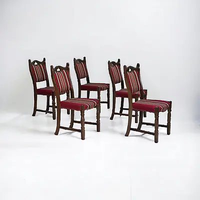 1960s Set Of 5 Pcs Danish Dinning Chairs Original Good Condition. • £843.68
