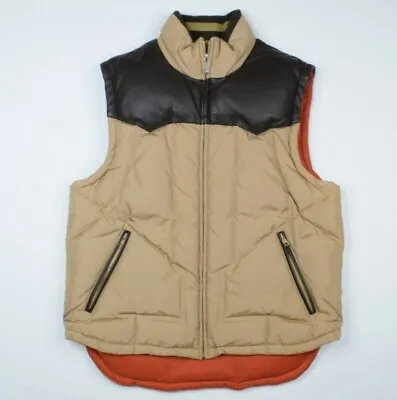 $59.97 • Buy Gant Beige Brown Full-Zip Nylon Down Insulated SAMPLE Puffer Vest Mens Sz L