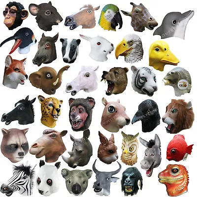 £25.99 • Buy Latex Animal Head Halloween Theatrical Cosplay Photography Play Party Mask 