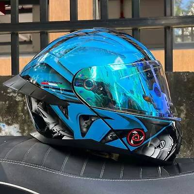 Double Lenses Modular Motocycle Helmets Unisex Full Face Racing Motorbike Helmet • $83.12