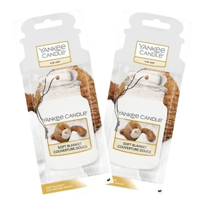 2 X Yankee Candle 2D Car Air Freshener Freshner Fragrance Scent - SOFT BLANKET • £5.99