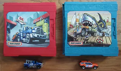 2 MATTEL MATCHBOX Pop-up Folding Playset -shark Attack With Car Garage With Car • $54.99