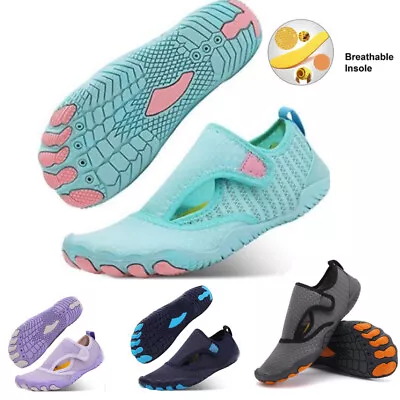 Mens Womens Aqua Barefoot Quick Dry Water Sea Beach Shoes For Swim Surf Yoga UK • £4.99