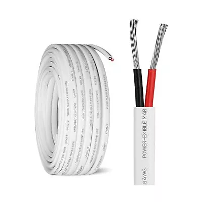 Kimbluth 6 Gauge Duplex Marine Wire Tinned Copper Boat Cable 20ft 6 AWG Stan... • $107.67