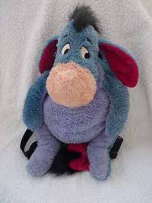 Disney Store Eeyore Back Pack Plush With Black Adjustable Straps • £6.99