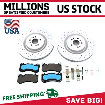 For Mercedes Gl63 Gle63 Gls63 Ml63 Amg Front Brake Pads & Rotors Safe Reliable • $296.12