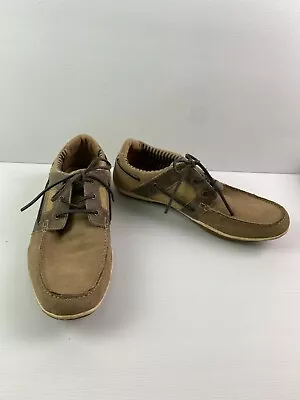 Catullus Men's Flat Heel Leather/Suede Shoes Loafer Size 45 Tan Lace Up • $29