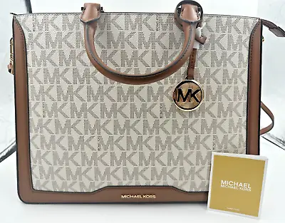 NEW WITH TAG Michael Kors Jessie Vanilla Luggage Large Tote Bag Org.$358 Handbag • $169