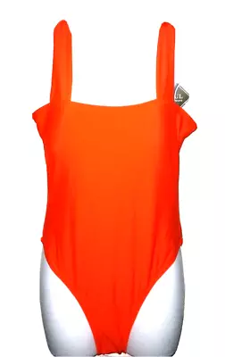 ZAFUL Size [L] One-Piece Swimsuit Bathing Suit - Shoulder Ties - Orange - NWT • $11.95