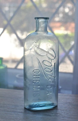£6.50 • Buy Superb!!! Aqua Ice Blue Boots Cash Chemists Medicine Bottle