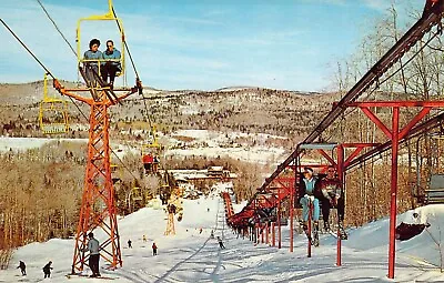 1963 VT Mt Snow Savio Telecar Lift Unique SKi Resort Lodge Skiing Postcard A44 • $5.99