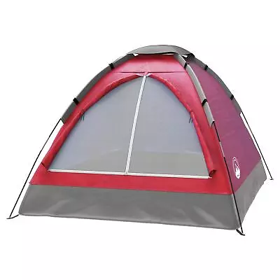 Two Person 2 Man Red Tent With Carry Bag Kids Teens Camping Easy Assembly • $39.74