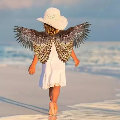 Bird Wing Costume Accessories Child Kid Dress Up Girls Boys Eagle Owl Wing Prop • £16.07