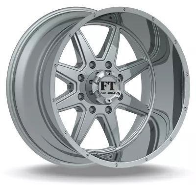 4 ~ 20x12 Full Throttle FT-2 Torque Chrome Truck Wheels 5x139.7 (5x5.5 ) -44mm • $1599