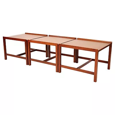 Scandinavian Mid-Century Modern Teak Square Table Bench By Brode Blindheim 1960 • $1160