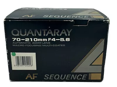 Quantaray 70-210mm F/4-5.6 Zoom Lens For Minolta AF Maxxum • $34