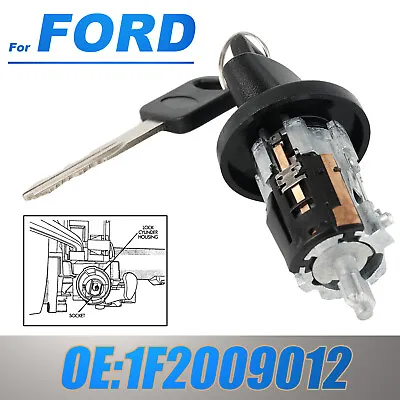 Ignition Switch Lock Cylinder W/ 2 Key For Ford E150 E250 F150 F250 F650 F750 • $12.82