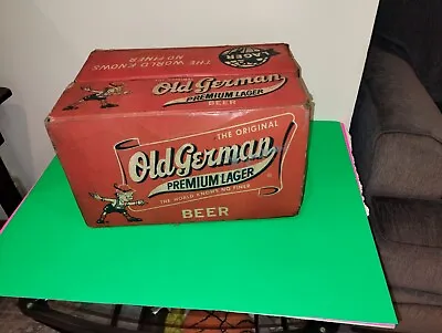 Antique Advertising OLD GERMAN BEER Vintage Bottle Shipping Crate Box Carrier • $27.50