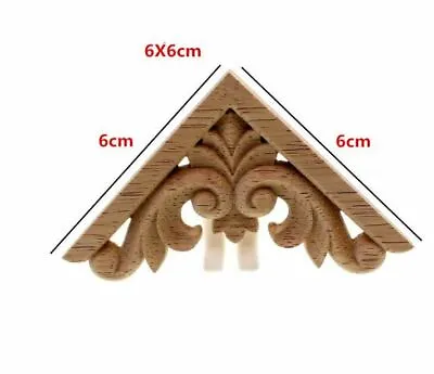 $16.99 • Buy 4x Shabby Chic Corner Furniture Moulding Applique Carving Onlay Wooden Cabinet 2