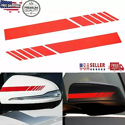 Red AMG Style Racing Stripes Side Mirror Vinyl Decal Sticker For Mercedes Benz • $9.99