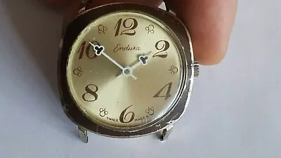 VINTAGE Swiss Made Endura Time Corp Cal. EB 8810 Watch Check It ! • $34.99