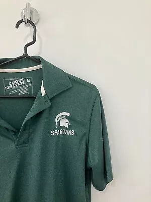 Michigan State  University Green Golf Polo  Shirt Short  Sleeve Men's Medium • $22.94