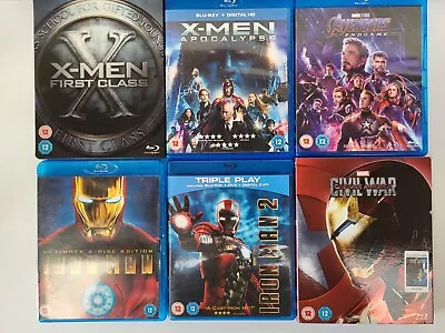 Bundle Blu Ray Marvel Avengers Iron Man X-Men DVD Movies X 6. PreLoved. VGC. • £8.99