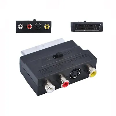 £6.78 • Buy 21 Pin SCART To RCA Female Phono AV Audio 3 RCA S Video Input Output Selector