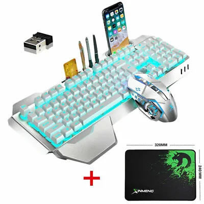$57.99 • Buy Gaming Keyboard And Mouse Set Rechargeable Wireless LED Backlit For PS4PC Laptop