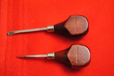 Two Vintage Harman U.S.A Palm Wood Corving Chisels. Excellent • $4.95