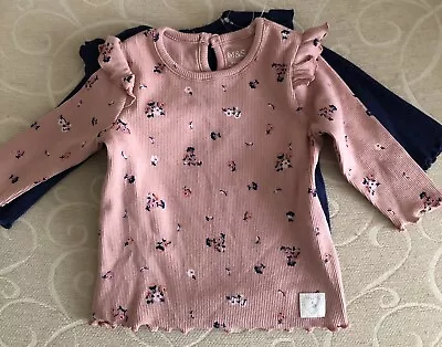 M&S Floral T-Shirt 2Pack - 0-3 Months • £5