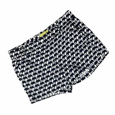 Banana Republic Milly Collection Elephant Print Navy Blue Women's Shorts Size 6 • $21.99