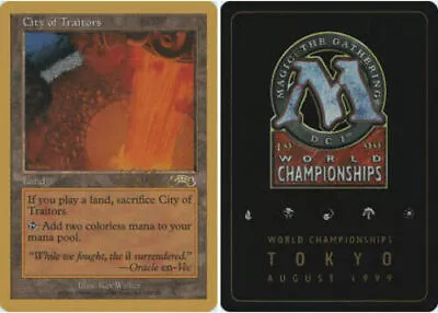 City Of Traitors RL Kai Budde 1999 ~ NM Mtg Magic World Championship Gold Border • $44.44