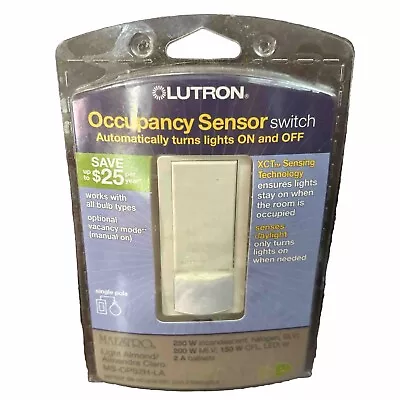 NEW Lutron Maestro Light Almond Occupancy Sensor Single Pole Switch MS-OPS2H-LA • $14.99