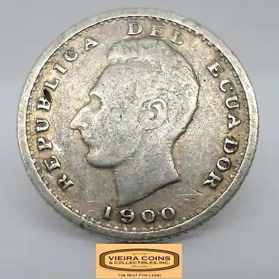 1900 Ecuador Silver 1 Decimo - #C30897NQ • $9.99