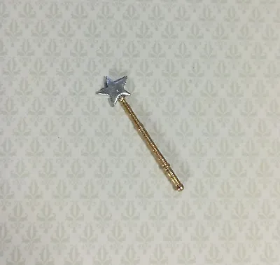 Dollhouse Miniature Magic Fairy Wand With Silver Star 1:12 Scale Fairy Garden • $5