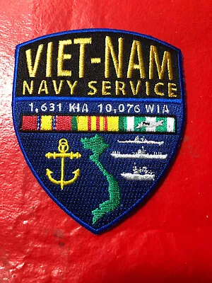 USN Navy Vietnam Service Shoulder Patch WIA KIA • $2.99