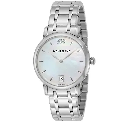 Montblanc Watch STAR 108764 Quartz Stainless Steel Women's White Pearl • $825.99