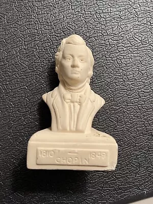 VINTAGE Chopin Bust Classic Music Sculpture Statue Cast Marble 5.5  Tall • $25