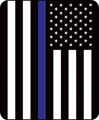 79x96 Queen Blue Stripe Flag Police Lives Matter Mink Blanket Super Plush Fleece • $59.99