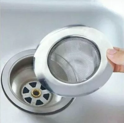 £2.99 • Buy Stainless Steel Sink Bath Plug Hole Strainer Drainer Basin Hair Trap Cover