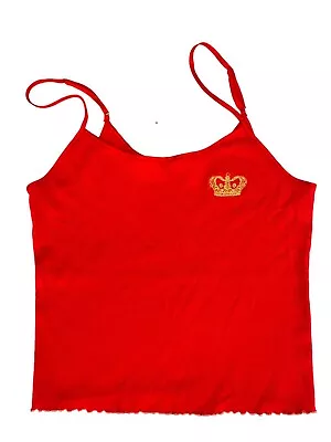 Victoria's Secret Women's Size Medium Thin Strap Red Camisole Cotton/Spandex • $12.79