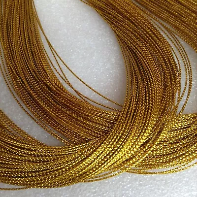 100m Gold Coloured Thread Metallic Cord Gift Packaging Label String / Rope • $7.99