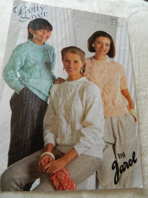£1 • Buy Jarol Knitting Pattern For A Ladies Sweater In D.k. Yarn Size 24  - 40   .