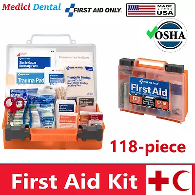 118/Pcs First Aid Kit Clear Front Cover 118-piece First Aid Bag 25 Persons • $34.95