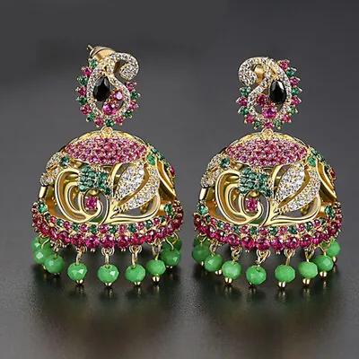 Indian Jhumka Small Bells Tassel Drop Earring Ethnic Gypsy Tribal Jewelry Jhumki • $29.65