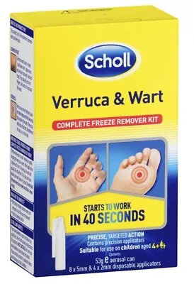 $22.50 • Buy Scholl Verruca & Wart Complete Freeze Remover Kit Precise Targeted Action QLD ST
