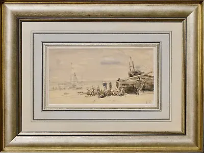 Eugene Boudin (Fr. 1824-1898) Scene De Plage Berck Circa 1870 • $17000