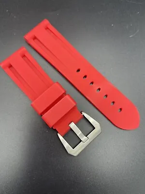 $75.99 • Buy OEM ORIGINAL HORUS PANERAI Rubber Silicone Strap/ Band Red 24mm NEW