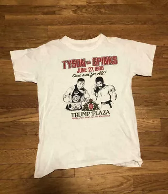 Vintage 1988 Mike Tyson Vs Michael Spinks Boxing T-Shirt • $17.99